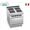 CUCINA ELETTRICA 4 PIASTRE su FORNO ELETTRICO GN 2 1