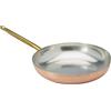 Baldassare Agnelli Pentole Agnelli Linea Rame Padella Saltare con Manico in Rame Liscio, Marrone, 36 cm