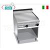 FRY TOP a GAS con PIASTRA LISCIA in MULTIPAN, su VANO