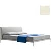 ZANOTTA letto matrimoniale TALAMO con piedini nichel satinato per materasso 160 x 200 cm - 1883/1-24802-166x216-PIEDI-NICHEL