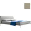 ZANOTTA letto matrimoniale TALAMO con piedini nichel satinato per materasso 160 x 200 cm - 1883/1-24803-166x216-PIEDI-NICHEL