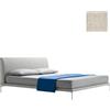ZANOTTA letto matrimoniale TALAMO con piedini nichel satinato per materasso 160 x 200 cm - 1883/1-24810-166x216-PIEDI-NICHEL