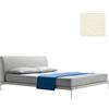 ZANOTTA letto matrimoniale TALAMO con piedini nichel satinato per materasso 160 x 200 cm - 1883/1-31602-166x216-PIEDI-NICHEL