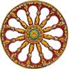 CERAMICHE CALTAGIRONE Ruota Carretto in Ceramica Siciliana di Caltagirone cm 20