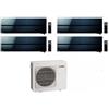 Mitsubishi Electric Condizionatore Climatizzatore Mitsubishi Electric Quadri Split Kirigamine Style Onyx Black R-32 9+9+9+9 BTU Con MXZ-4F72VF