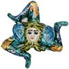 CERAMICHE CALTAGIRONE Trinacria in Ceramica Siciliana di Caltagirone cm 13