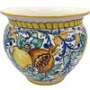 CERAMICHE CALTAGIRONE Portavaso ceramica Caltagirone Frutta cm 33