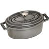 STAUB Cocotte Casseruola Ovale, Ghisa, Grigio Grafite, 11 cm