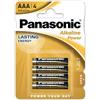 Panasonic MINISTILO ALCALINA AAA - Panasonic - Alkaline Power, Blister da 4pcs