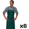 Kit 6 Grembiuli Professionali Personalizzabili Fratelliditalia - Paravanti Regular Fit Traspiranti con Tasca - Made in Italy