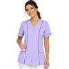 Camice donna abbigliamento lavoro maniche corte estivo zip cotone estetista - Personalizzabile con il tuo logo