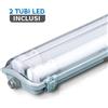 V-TAC PLAFONIERA LED TUBI 2X22W BIANCO FREDDO 150CM IP65 VT-15022-LED6400