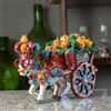 CERAMICHE CALTAGIRONE Carretto Siciliano Ceramica Caltagirone Agrumi cm 21