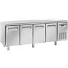 CoolHead Tavolo Congelatore Ventilato per Gastronomia in Acciaio Inox - N° 4 Porte Autochiudenti - Profondità Cm 60 - Capacità Lt 485
