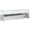 CoolHead Vetrina Porta Ingredienti per Pizza con Top in Vetro - Capacità n° 7 Bacinelle GN1/4