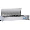 CoolHead Vetrina Porta Ingredienti per Pizza con Coperchio Inox - Capacità n° 5 Bacinelle GN1/3 + n° 1 Bacinella GN1/2