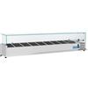 CoolHead Vetrina Ingredienti per Pizza con Top in Vetro - Capacità n° 10 Bacinelle GN1/4