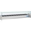 CoolHead Vetrina Porta Ingredienti per Pizza con Top in Vetro - Capacità n° 11 Bacinelle GN1/4