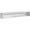 CoolHead Vetrina per Ingredienti Pizza con Coperchio in Acciaio Inox - Capacità n° 8 Bacinelle GN1/4