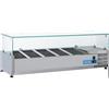 CoolHead Vetrina Ingredienti per Pizza con Top in Vetro - Capacità n° 4 Bacinelle GN1/3