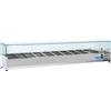 CoolHead Vetrina Ingredienti per Pizza con Top in Vetro - Capacità n° 10 Bacinelle GN1/3