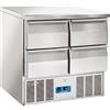 CoolHead Saladette Refrigerata Statica GN1/1 - N° 4 Cassetti e Top Inox - Capacità Lt 214