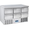 CoolHead Saladette Refrigerata Statica GN1/1 - N° 6 Cassetti e Top Inox - Capacità Lt 342