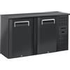 CoolHead Banco Retro Bar Refrigerato in Acciaio QB200 - N° 2 Porte a Battente - Capacità Lt 315