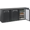 CoolHead Banco Retro Bar Refrigerato in Acciaio QB300 - N° 3 Porte a Battente - Capacità Lt 500