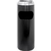 Posacenere Gettacarta Con Coperchio A Rete Inox - Diam. 25 Cm. Alt. 69 Cm. - Nero Micaceo
