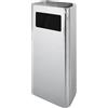 Posacenere Gettacarta Rettangolare Con Coperchio In Acciaio Inox - 30X20 Cm. Alt. 70 Cm. - Lucido