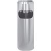 Posacenere Gettacarta Con Coperchio A Rete Inox - Diam. 25 Cm. Alt. 69 Cm. - Lucido