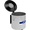 Posacenere A Muro Rovesciabile Con Coperchio A Rete Verniciato - Diam. 15 Cm. Alt. 16 Cm. - Lucido