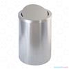 Gettacarta Con Coperchio Girevole In Acciaio Inox Satinato - Diam. 25 Cm. Alt. 37 Cm.