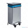 Pattumiera per raccolta differenziata con coperchio a pedale 36x46 Cm. Alt. 90 Cm - Acciaio inox