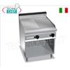 FRY TOP a GAS, PIASTRA in MULTIPAN 1 2 RIGATA e 1 2 LISCIA