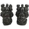 VERUS Testa di moro in Ceramica Siciliana Caltagirone Verus Uomo-Donna Nero Opaco cm 48