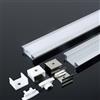 V-TAC PROFILO ALLUMINIO SILVER LINEARE PER STRISCE LED DA 2MT OPACO CON DIFFUSORE VT-8106-LED3350