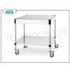 Cavalletto smont. in acciaio inox con ruote e ripiano intermedio per mod.P7-5(20P)