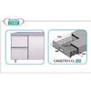 Cassettiera con 2 cassetti con guide telescopiche in acciaio inox a totale estraibilitÃ per Mod.UGN