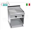 FRY TOP ELETTRICO con PIASTRA in MULTIPAN 1 2 LISCIA e 1 2 RIGATA