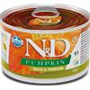 Farmina N/D Umido Pumpkin Dog Mini Adult Anatra e Zucca 140 Gr Cane
