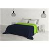 Italian Bed Linen MB HOME ITALY Trapuntino Estivo Elegant, Blu Scuro/Verde Mela, Marimoniale
