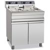 Ristoattrezzature Modello: 3102,Friggitrice Elettrica professionale Capacità 12-14 Lt per Pub Ristoranti Monoblocco su Mobile 2 Vasche