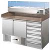 Ristoattrezzature Modello: 3373,Banco Pizzeria con cassettiera 1420x700x1030h mm