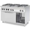 Ristoattrezzature Cucina professionale a gas 6 fuochi con forno elettrico termo ventilato GN 1/1