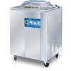 Ristoattrezzature Modello: 5166,Confezionatrice sottovuoto a campana carrellata in acciaio inox doppia barra saldante 450 mm