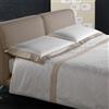 Vivere Zen Completo copripiumino matrimoniale cotone balza raso - Creole (Misura 250x200+40 cm - Azzurro)
