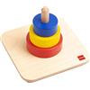 NM Anelli Colorati su Piolo Verticale Montessori - Gioco Educativo per Bambini