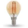 V-TAC LAMPADINA LED E14 4W FIL. AMBRA BIANCO CALDO A BULBO VT-1953-LED4499